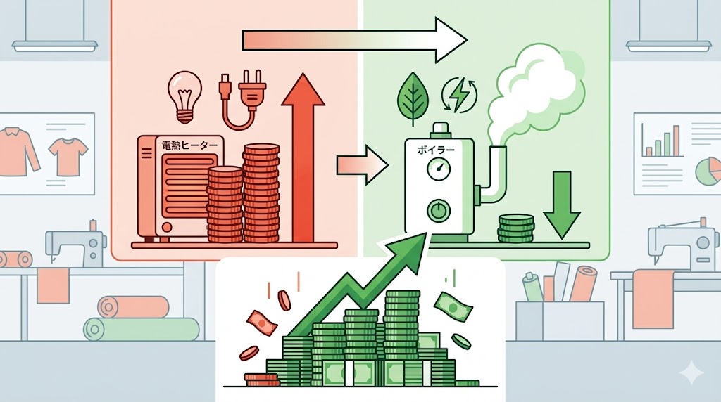 ヒーターとボイラーの比較